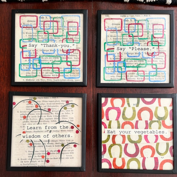 Vintage Smith set of four 5x5 wall decor - Picture 1 of 7